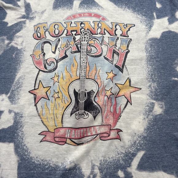 Johnny Cash Tye Dye Guitar Shirt Gildan Softstyle XL - Picture 4 of 8